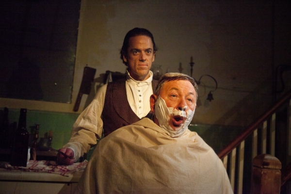 Jeremy Secomb (Sweeney Todd) and Duncan Smith (Judge Turpin)