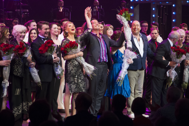 Craig Revel Horwood and the Follies company on stage at the Albert Hall