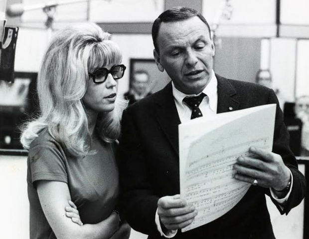 Nancy Sinatra with her father 