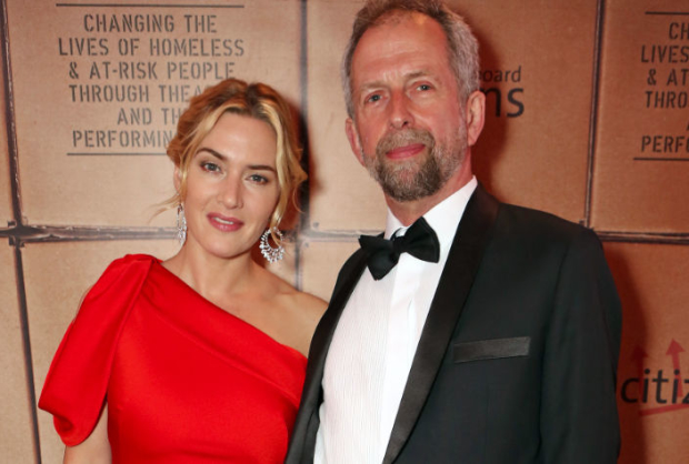 Kate Winslet with Cardboard Citizens artistic director Angus Jackson
