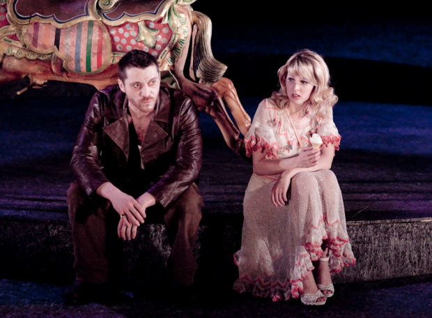 Katie Moore (Caroline) and Ben Batt (Cash) in The Funfair