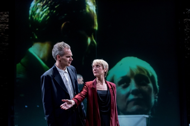 Angus Wright and Lia Williams in Robert Icke&#39;s Oresteia at the Almeida