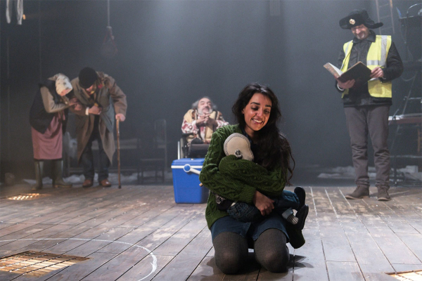 A scene from the Unicorn&#39;s 2014 production of Brecht&#39;s The Caucasian Chalk Circle