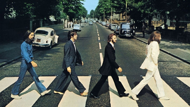 The Beatles in the iconic photo for their album Abbey Road