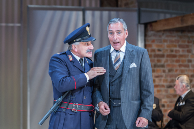 Henry Goodman (Volpone) and Miles Richardson (Voltore)