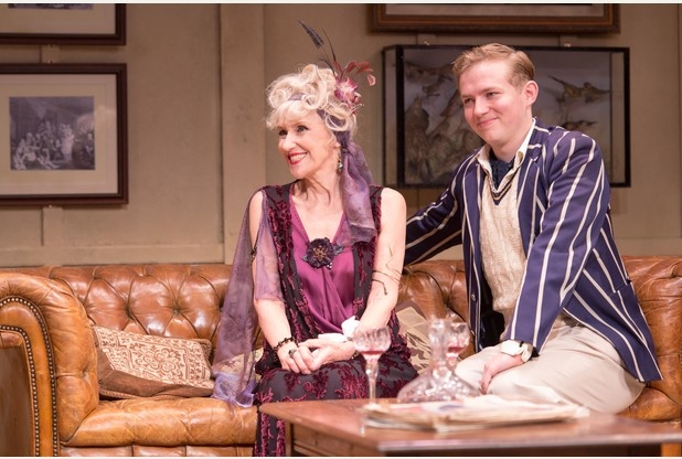 Anita Dobson (Mrs Hardcastle) and Jack Holden (Hastings) in She Stoops to Conquer