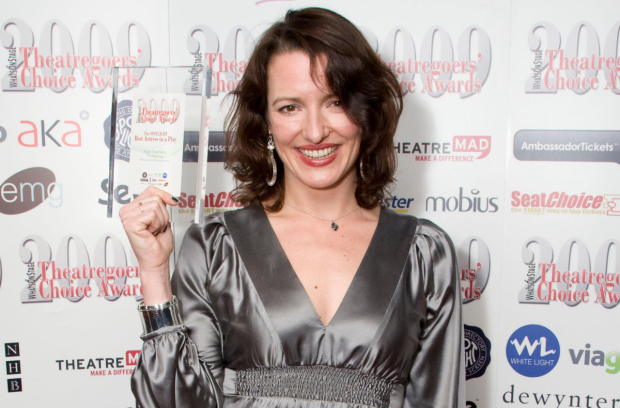 Katy Stephens at the 2009 WhatsOnStage Awards, where she won Best Actress in a Play for The Histories