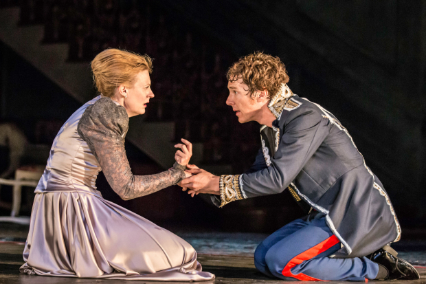 Mother of all hype: Anastasia Hille (Gertrude) and Benedict Cumberbatch in Hamlet at the Barbican