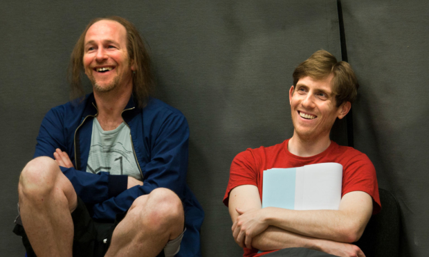 Paul Kaye and Graeme McKnight in rehearsals for Our Country&#39;s Good