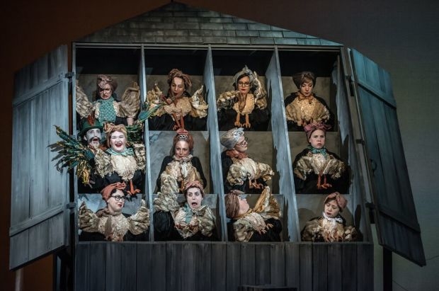 The chicken coop in The Cunning Little Vixen (British Youth Opera)