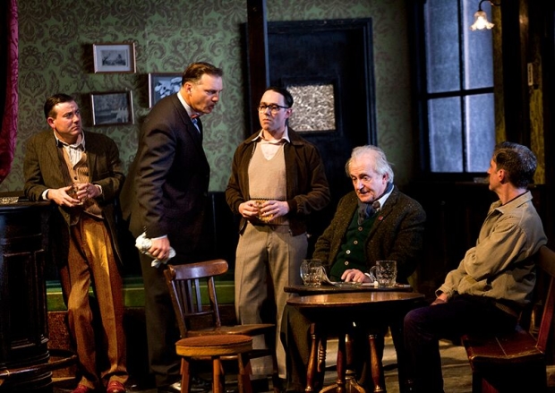 Hanging out: Graeme Hawley (Bill), David Morrissey (Harry), Reece Shearsmith (Syd), Simon Rouse (Arthur) and Ryan Pope (Charlie) in Hangmen