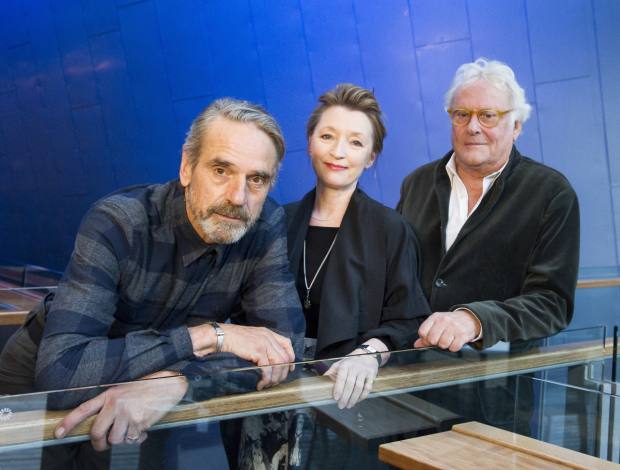 Jeremy Irons, Lesley Manville and Richard Eyre at the Bristol Old Vic