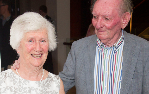 Brian Friel with wife Anne Morrison at the opening of Fathers and Sons at the Donmar last year