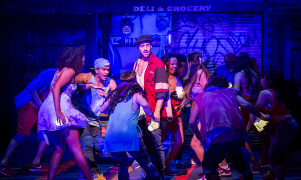 Sam Mackay and cast in In The Heights
